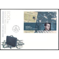 Suecia Sweden SPD FDC HB63 2012 Centenario del nacimiento de Raoul Wallenberg, diplomático sueco Sobre primer día Suecia Sweden SPD FDC HB63 2012 Centenario del nacimiento de Raoul Wallenberg, diplomático sueco Sobre primer día
