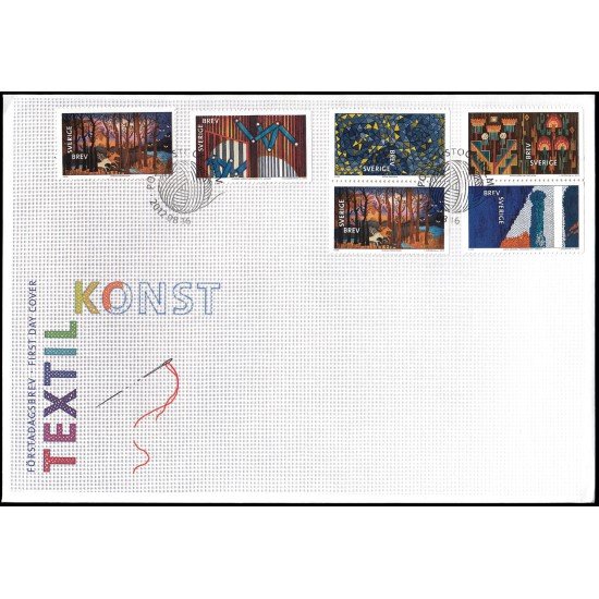 Suecia Sweden SPD FDC 2881/85 2012 Ilustraciones textiles Sobre primer día Suecia Sweden SPD FDC 2881/85 2012 Ilustraciones textiles Sobre primer día