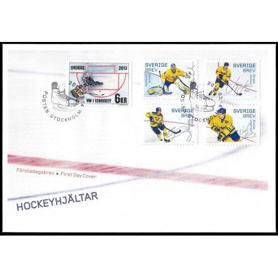 Suecia Sweden SPD FDC 2903/07 2013 Hockey Personalidades del hockey sobre hielo Sobre primer día Suecia Sweden SPD FDC 2903/07 2013 Hockey Personalidades del hockey sobre hielo Sobre primer día
