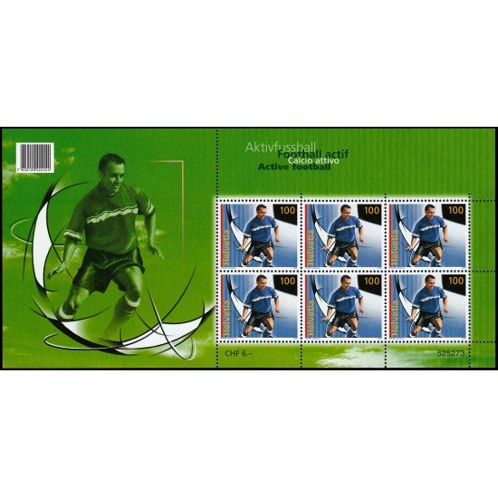 Suiza Switzerland 1976 2008 Deporte Fútbol activo minihojita MNH Suiza Switzerland 1976 2008 Deporte Fútbol activo minihojita MNH