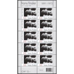 Suiza Switzerland 2014 2008 Arte concreto Huevos fuera del espejo de Hans Finsler minihojita MNH