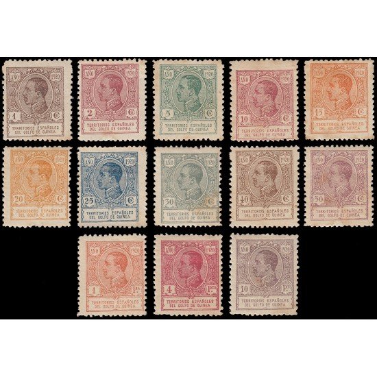 Guinea Española 141/53 1920 Alfonso XIII MH Guinea Española 141/53 1920 Alfonso XIII MH