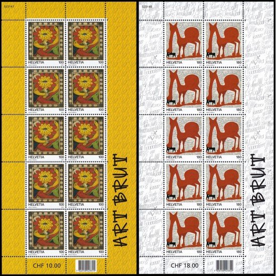 Suiza Switzerland 1940/41 2007 Arte en bruto minihojita MNH Suiza Switzerland 1940/41 2007 Arte en bruto minihojita MNH