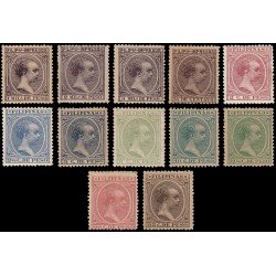 Filipinas Philippines 76/87 1890 Alfonso XIII MH Filipinas Philippines 76/87 1890 Alfonso XIII MH