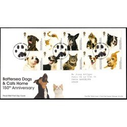 Gran Bretaña 3284/93 2010 SPD FDC Fauna 150 aniv. Hogar de perros de Battersea London Sobre primer día Gran Bretaña 3284/93 2010 SPD FDC Fauna 150 aniv. Hogar de perros de Battersea London Sobre primer día