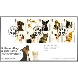 Gran Bretaña 3284/93 2010 SPD FDC Fauna 150 aniv. Hogar de perros de Battersea Tallents House Edinburgh Sobre primer día Gran Bretaña 3284/93 2010 SPD FDC Fauna 150 aniv. Hogar de perros de Battersea Tallents House Edinburgh Sobre primer día