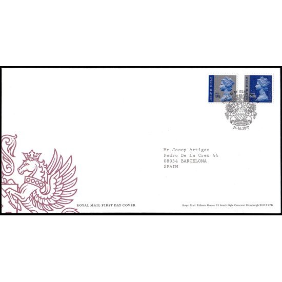 Gran Bretaña 3400/01 2010 SPD FDC Reina Isabel II Entrega especial y grabada Windsor Sobre primer día Gran Bretaña 3400/01 2010 SPD FDC Reina Isabel II Entrega especial y grabada Windsor Sobre primer día