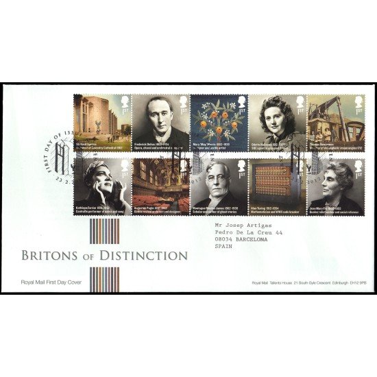Gran Bretaña 3605/14 2012 SPD FDC Personalidades británicas Retratos Coventry Sobre primer día Gran Bretaña 3605/14 2012 SPD FDC Personalidades británicas Retratos Coventry Sobre primer día