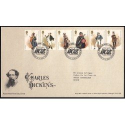 Gran Bretaña 3673/78 2012 SPD FDC 200 aniversario del nacimiento de Charles Dickens Portsmouth Sobre primer día Gran Bretaña 3673/78 2012 SPD FDC 200 aniversario del nacimiento de Charles Dickens Portsmouth Sobre primer día