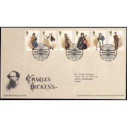 Gran Bretaña 3673/78 2012 SPD FDC 200 aniversario del nacimiento de Charles Dickens Tallents House Edinburgh Sobre primer día Gran Bretaña 3673/78 2012 SPD FDC 200 aniversario del nacimiento de Charles Dickens Tallents House Edinburgh Sobre primer día