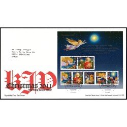 Gran Bretaña HB 88 2011 SPD FDC Navidad La biblia del Rey Jacques Bethlehem Sobre primer día Gran Bretaña HB 88 2011 SPD FDC Navidad La biblia del Rey Jacques Bethlehem Sobre primer día