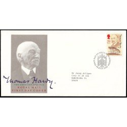 Gran Bretaña 1468 1990 SPD FDC Aniversario del nacimiento de Thomas Hardy Dorchester Sobre primer día Gran Bretaña 1468 1990 SPD FDC Aniversario del nacimiento de Thomas Hardy Dorchester Sobre primer día
