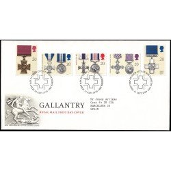Gran Bretaña 1484/88 1990 SPD FDC Condecoraciones militares Westminster Sobre primer día Gran Bretaña 1484/88 1990 SPD FDC Condecoraciones militares Westminster Sobre primer día