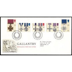 Gran Bretaña 1484/88 1990 SPD FDC Condecoraciones militares Philatelic Bureau Sobre primer día Gran Bretaña 1484/88 1990 SPD FDC Condecoraciones militares Philatelic Bureau Sobre primer día