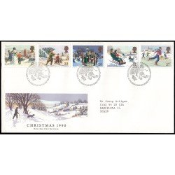 Gran Bretaña 1494/98 1990 SPD FDC Navidad Bethlehem Sobre primer día Gran Bretaña 1494/98 1990 SPD FDC Navidad Bethlehem Sobre primer día