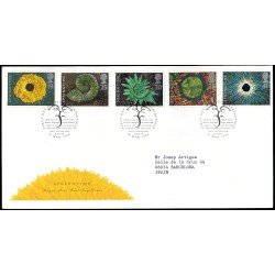 Gran Bretaña 1794/98 1995 SPD FDC Las cuatre estaciones La primavera Springfield Sobre primer día Gran Bretaña 1794/98 1995 SPD FDC Las cuatre estaciones La primavera Springfield Sobre primer día