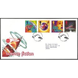 Gran Bretaña 1822/25 1995 SPD FDC Ciencia ficción Wells Sobre primer día Gran Bretaña 1822/25 1995 SPD FDC Ciencia ficción Wells Sobre primer día