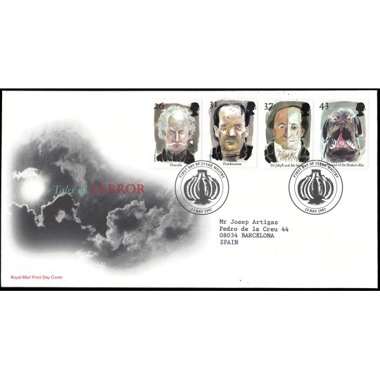 Gran Bretaña 1957/60 1997 SPD FDC Europa cuentos y leyendas de terror Whitby Sobre primer día Gran Bretaña 1957/60 1997 SPD FDC Europa cuentos y leyendas de terror Whitby Sobre primer día