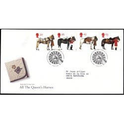 Gran Bretaña 1972/75 1997 SPD FDC Todos los caballos de la reina 50 aniv. de la Sociedad Británica del Caballo Philatelic Bureau Sobre primer día Gran Bretaña 1972/75 1997 SPD FDC Todos los caballos de la reina 50 aniv. de la Sociedad Británica del Caballo Philatelic Bureau Sobre primer día