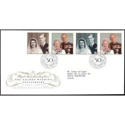 Gran Bretaña 2007/10 1997 SPD FDC Boda Real de Oro London Sobre primer día Gran Bretaña 2007/10 1997 SPD FDC Boda Real de Oro London Sobre primer día