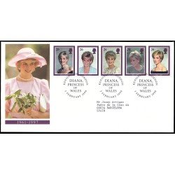 Gran Bretaña 2017/21 1998 SPD FDC Homenaje a Diana Princesa de Gales London Sobre primer día Gran Bretaña 2017/21 1998 SPD FDC Homenaje a Diana Princesa de Gales London Sobre primer día