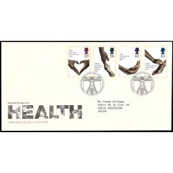 Gran Bretaña 2043/46 1998 SPD FDC 50 aniv. Servicio nacional de salud Tredegar Sobre primer día Gran Bretaña 2043/46 1998 SPD FDC 50 aniv. Servicio nacional de salud Tredegar Sobre primer día