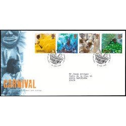 Gran Bretaña 2052/55 1998 SPD FDC Europa Festivales nacionales Carnavales London Sobre primer día Gran Bretaña 2052/55 1998 SPD FDC Europa Festivales nacionales Carnavales London Sobre primer día