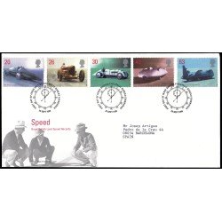 Gran Bretaña 2056/60 1998 SPD FDC Poseedores del récord británico de velocidad en tierra Philatelic Bureau Sobre primer día Gran Bretaña 2056/60 1998 SPD FDC Poseedores del récord británico de velocidad en tierra Philatelic Bureau Sobre primer día