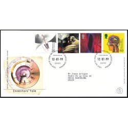 Gran Bretaña 2066/69 1999 SPD FDC Millennium Serie 1 Inventores Philatelic Bureau Sobre primer día Gran Bretaña 2066/69 1999 SPD FDC Millennium Serie 1 Inventores Philatelic Bureau Sobre primer día