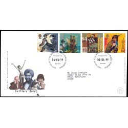 Gran Bretaña 2087/90 1999 SPD FDC Millennium Serie 4 Los emigrantes Philatelic Bureau Sobre primer día Gran Bretaña 2087/90 1999 SPD FDC Millennium Serie 4 Los emigrantes Philatelic Bureau Sobre primer día