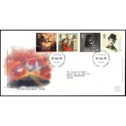 Gran Bretaña 2100/03 1999 SPD FDC Millennium Serie 6 El entretenimiento Philatelic Bureau Sobre primer día Gran Bretaña 2100/03 1999 SPD FDC Millennium Serie 6 El entretenimiento Philatelic Bureau Sobre primer día