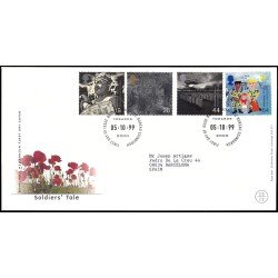 Gran Bretaña 2129/32 1999 SPD FDC Millennium Serie 10 Los soldados Philatelic Bureau Sobre primer día Gran Bretaña 2129/32 1999 SPD FDC Millennium Serie 10 Los soldados Philatelic Bureau Sobre primer día