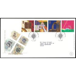 Gran Bretaña 2133/36 1999 SPD FDC Millennium Serie 11 Los cristianos St Andrews Sobre primer día Gran Bretaña 2133/36 1999 SPD FDC Millennium Serie 11 Los cristianos St Andrews Sobre primer día