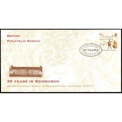 Gran Bretaña 1850 1996 Bicentenario de la muerte de Robert Burns, poeta escocés Sobre con matasello conmemorativo Philatelic Bureau Gran Bretaña 1850 1996 Bicentenario de la muerte de Robert Burns, poeta escocés Sobre con matasello conmemorativo Philatelic Bureau
