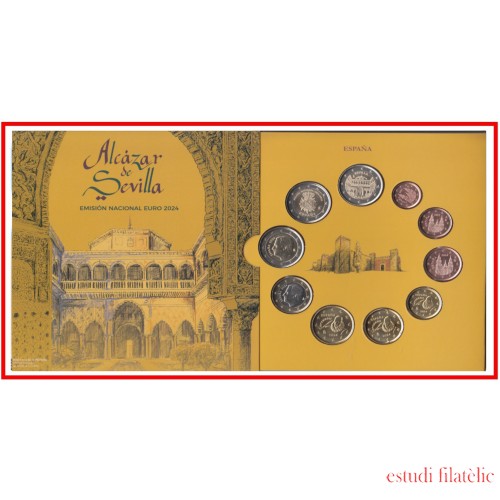 España Spain 2024 Cartera Oficial Euros + 2€ Alcazar de Sevilla 