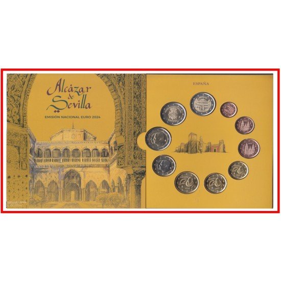 España Spain 2024 Cartera Oficial Euros + 2€ Alcazar de Sevilla España Spain 2024 Cartera Oficial Euros + 2€ Alcazar de Sevilla