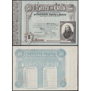 Billete Banco de Valls 50 ptas 1921 Sin circular