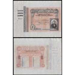 Billete Banco de Valls 100 ptas 1921 Sin firmas y sin numeración Con matriz Sin circular Billete Banco de Valls 100 ptas 1921 Sin firmas y sin numeración Con matriz Sin circular