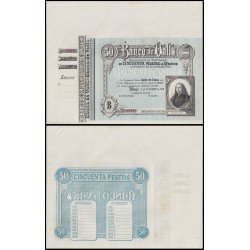 Billete Banco de Valls 50 ptas 1921 Sin firmas y con matriz Sin circular Precioso Billete Banco de Valls 50 ptas 1921 Sin firmas y con matriz Sin circular Precioso