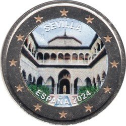 España 2024 2 € euros conmemorativos Color 1 Alcázar Sevilla España 2024 2 € euros conmemorativos Color 1 Alcázar Sevilla