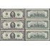 Billetes Estados Unidos 100$ 1974 Trío, numeración correlativa Serie B