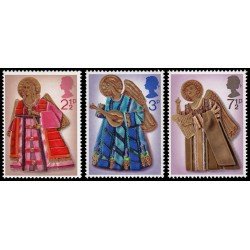 Gran Bretaña 669/71 1972 Navidad Ángeles músicos MNH Gran Bretaña 669/71 1972 Navidad Ángeles músicos MNH