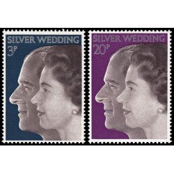 Gran Bretaña 672/73 1972 Bodas de plata de la pareja Real MNH Gran Bretaña 672/73 1972 Bodas de plata de la pareja Real MNH