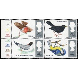 Gran Bretaña 444/47A 1966 Aves británicas MNH Gran Bretaña 444/47A 1966 Aves británicas MNH