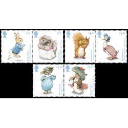 Gran Bretaña 4326/31 2016 150 Aniv. nacimiento de Beatrix Potter MNH Gran Bretaña 4326/31 2016 150 Aniv. nacimiento de Beatrix Potter MNH