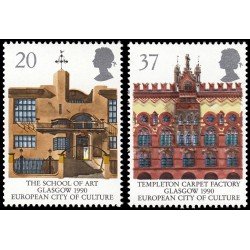 Gran Bretaña 1457/58 1990 Glasgow Ciudad europea de la Cultura 1990 MNH Gran Bretaña 1457/58 1990 Glasgow Ciudad europea de la Cultura 1990 MNH
