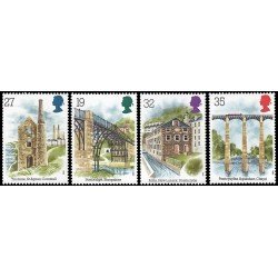 Gran Bretaña 1384/87 1989 Arqueología industrial MNH Gran Bretaña 1384/87 1989 Arqueología industrial MNH