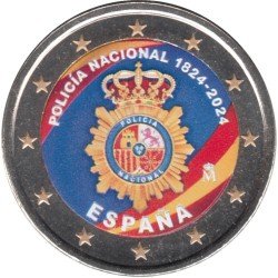 España 2024 2 € euros conmemorativos Color 3 Policía Nacional España 2024 2 € euros conmemorativos Color 3 Policía Nacional
