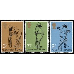 Gran Bretaña 684/86 1973 Reglamento del cricket MNH Gran Bretaña 684/86 1973 Reglamento del cricket MNH