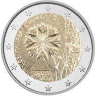 Estonia 2024 2 € euros conmemorativos El Aciano Flor de Estonia